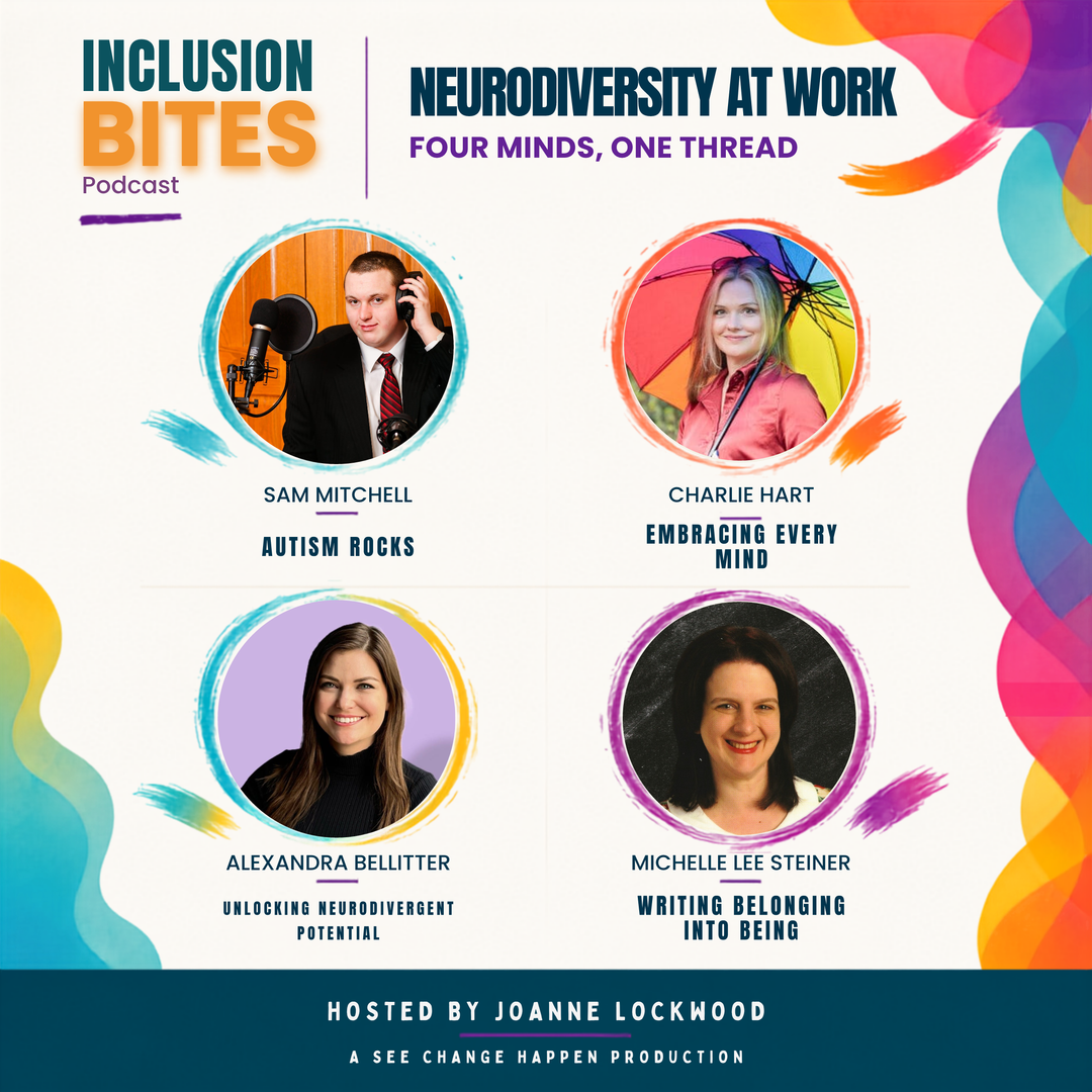 Neurodiversity at Work — four episode artworks