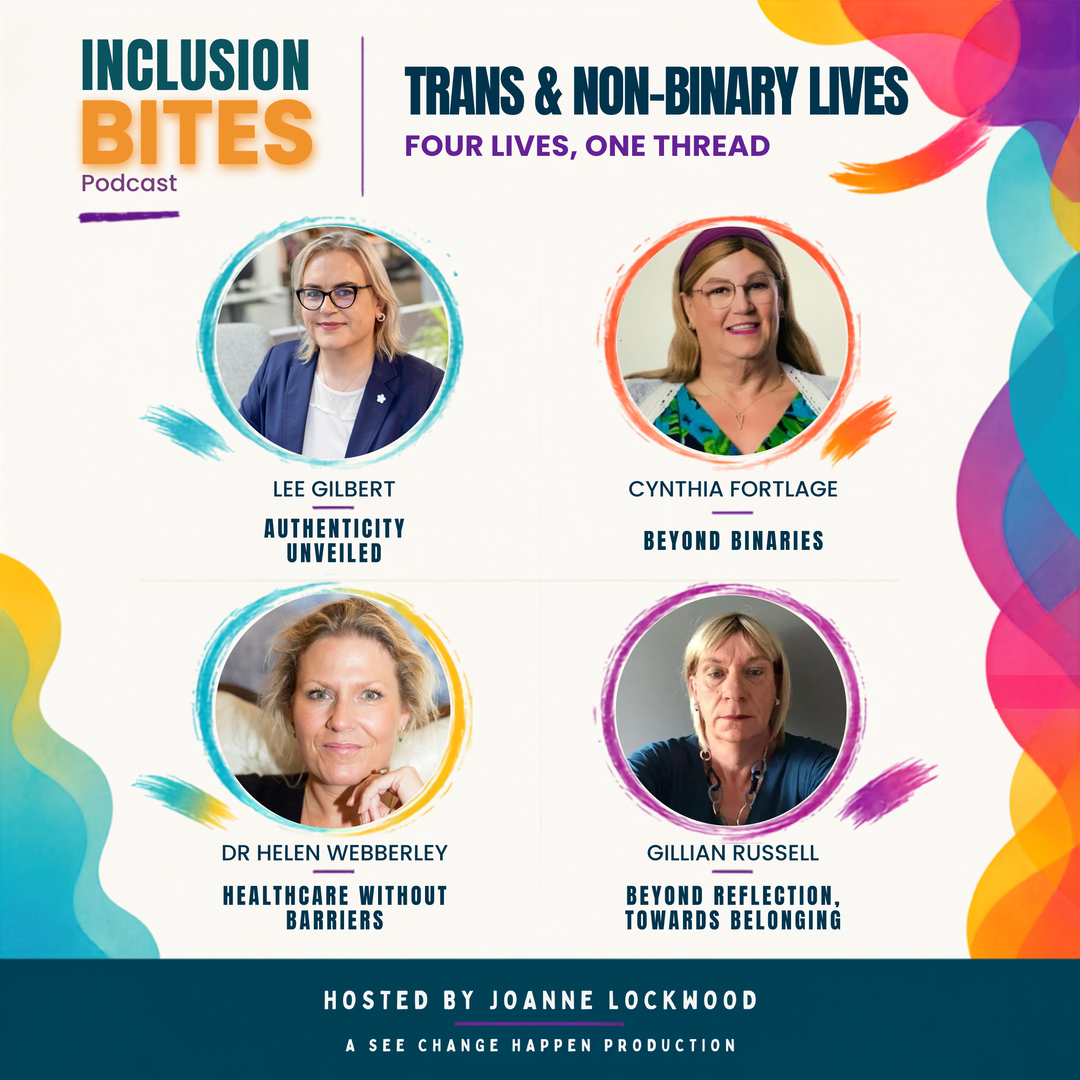 Trans & Non-Binary Lives — four episode artworks
